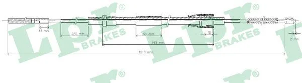 Cable Pull, parking brake LPR C0962B