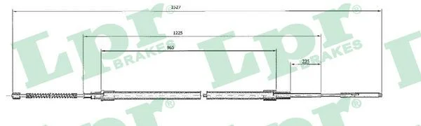 Cable Pull, parking brake LPR C0964B