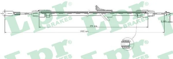 Cable Pull, parking brake LPR C0982B