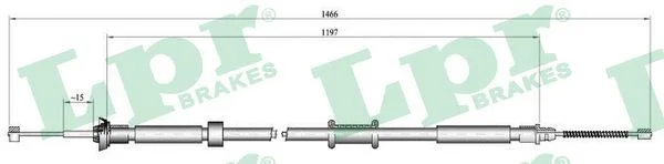 Cable Pull, parking brake LPR C1024B