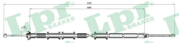 Cable Pull, parking brake LPR C1320B