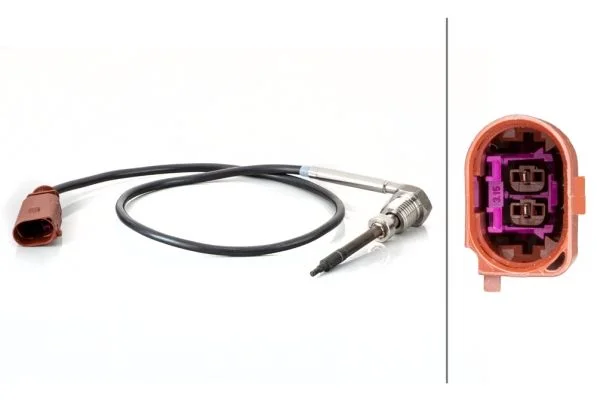 Senzor, temperatura izpušnih plinov HELLA 6PT 014 494-691