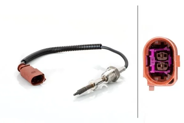 Senzor, temperatura izpušnih plinov HELLA 6PT 014 494-721