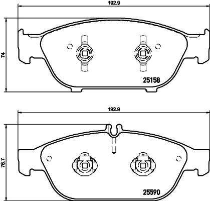 Brake Pad Set, disc brake HELLA 8DB 355 020-681