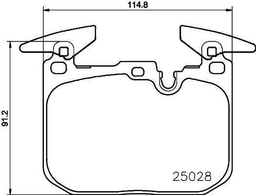 Komplet zavornih oblog, kolutna zavora HELLA 8DB 355 023-141