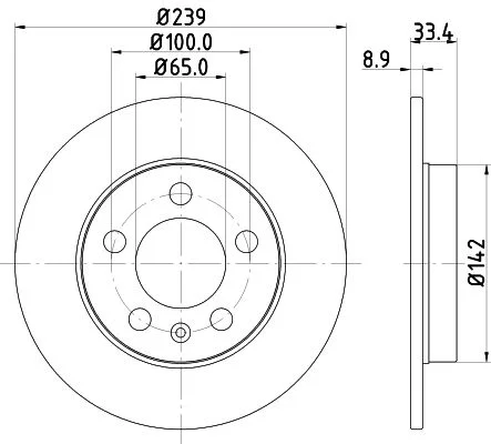Brake Disc HELLA 8DD 355 107-461