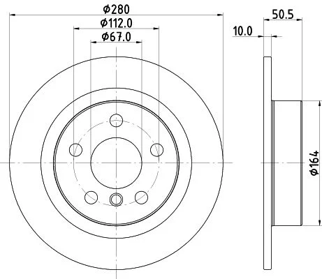 Zavorni disk HELLA 8DD 355 122-661
