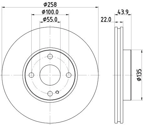 Brake Disc HELLA 8DD 355 131-821