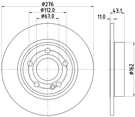 Brake Disc HELLA 8DD 355 133-061