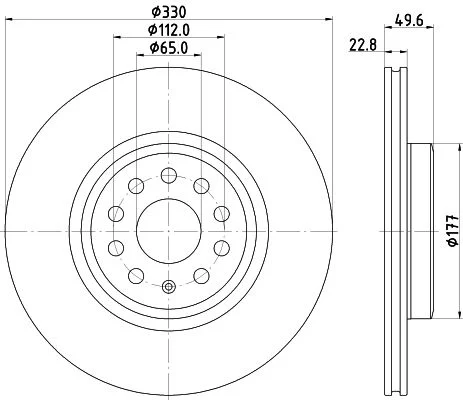 Brake Disc HELLA 8DD 355 133-731