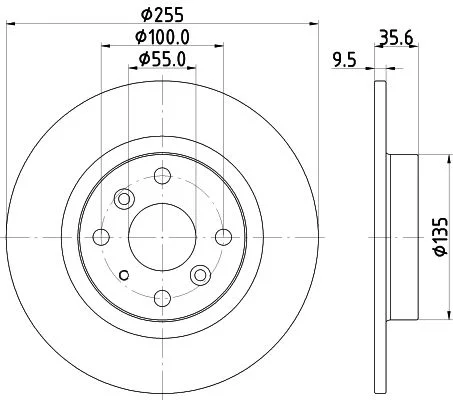 Brake Disc HELLA 8DD 355 134-831