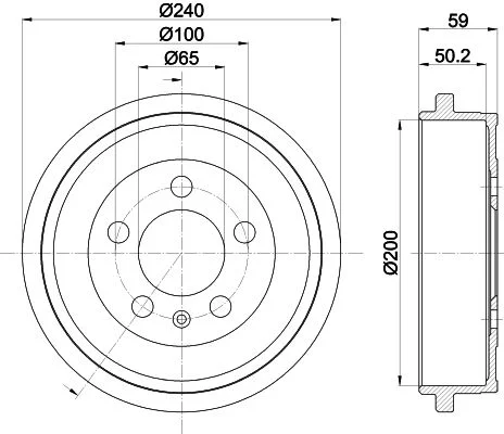 Zavorni boben HELLA 8DT 355 300-371