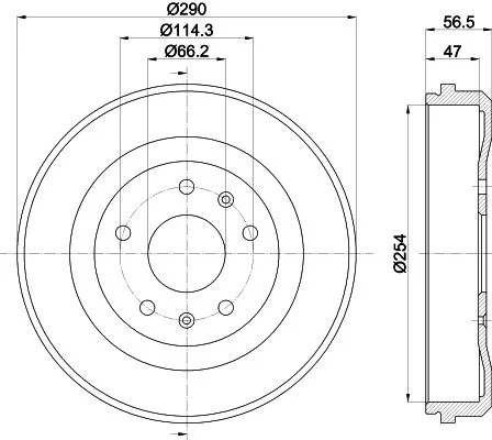 Zavorni boben HELLA 8DT 355 300-901