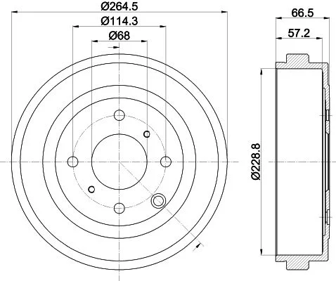 Zavorni boben HELLA 8DT 355 303-231