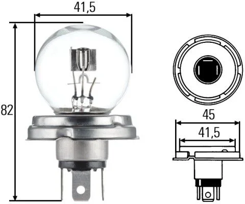 Bulb, headlight HELLA 8GD 002 088-071