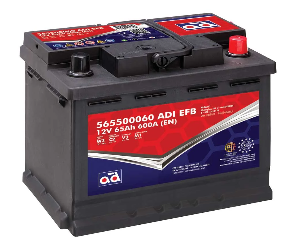 Starter Battery AD 565500060 ADI EFB