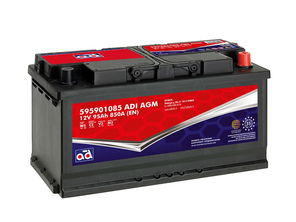 Starter Battery AD 595901085 ADI AGM