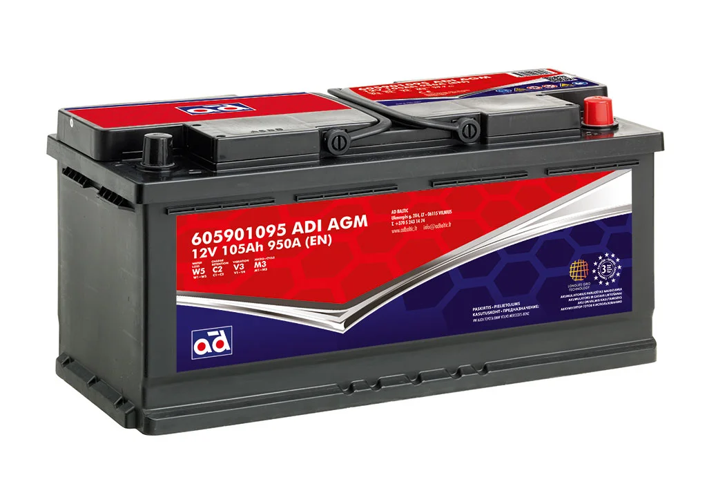 Starter Battery AD 605901095 ADI AGM