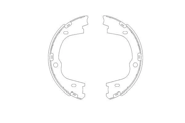 Komplet zavornih čeljusti, parkirna zavora Kavo Parts KBS-3406