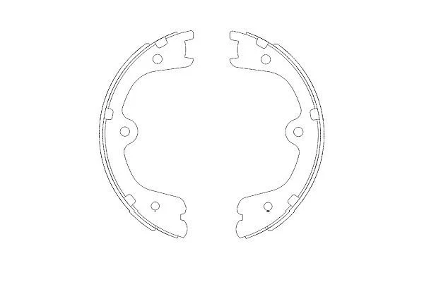 Komplet zavornih čeljusti, parkirna zavora Kavo Parts KBS-7404