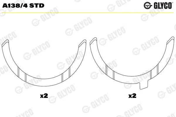 Spacer, crankshaft GLYCO A138/4 STD