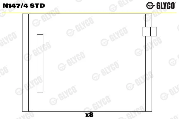 Ležaj odmične gredi GLYCO N147/4 STD