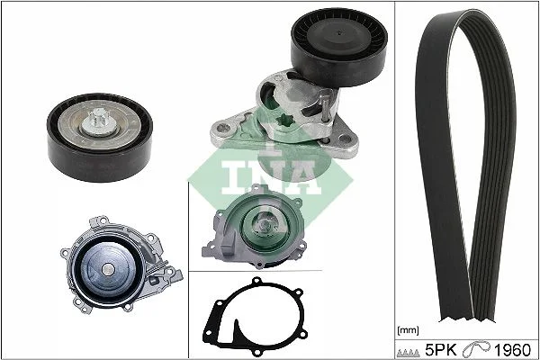 Vandens siurblys + V formos rumbuotas diržas, komplektas SCHAEFFLER POLSKA 529 0487 30