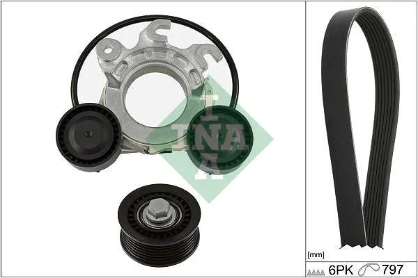 V formos rumbuotas diržas, komplektas Schaeffler INA 529 0552 10