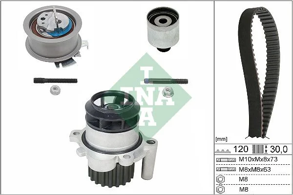 Water Pump & Timing Belt Kit INA 530 0201 30