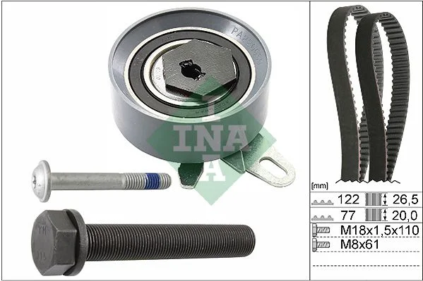 Komplet zobatega jermena INA 530 0406 10