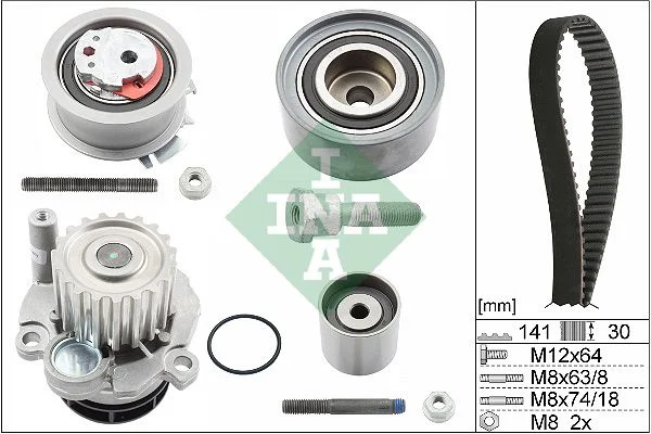 Water Pump & Timing Belt Kit INA 530046330