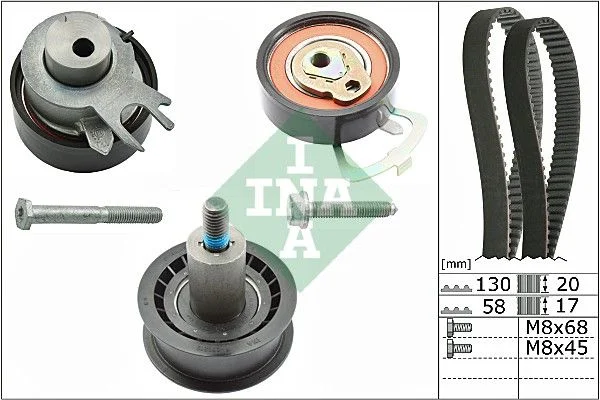 Komplet zobatega jermena INA 530 0538 10