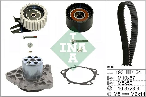 Water Pump & Timing Belt Kit INA 530 0561 30
