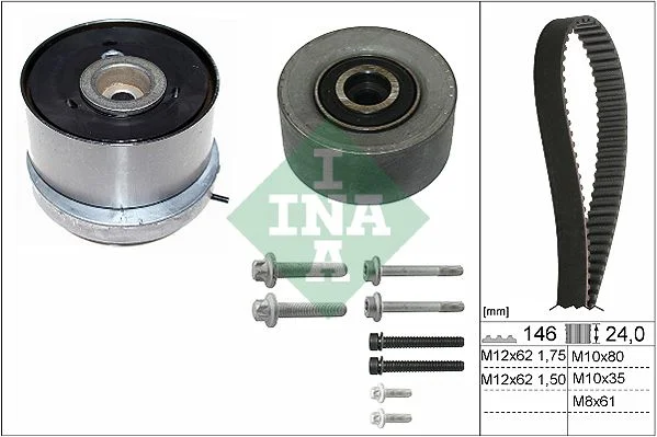 Komplet zobatega jermena INA 530 0724 10
