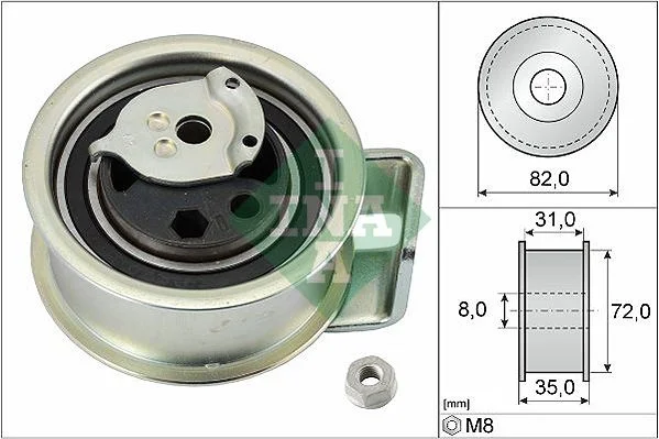 Napenjalna jermenica, zobni jermen INA 531 0396 20