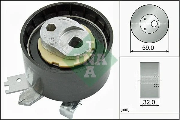 Tensioner Pulley, timing belt INA 531 0906 10