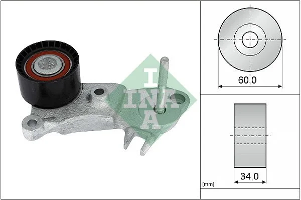 Deflection Pulley/Guide Pulley, timing belt INA 532 0999 10