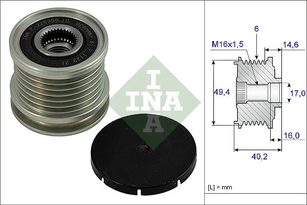 Alternator Freewheel Clutch INA 535 0001 10
