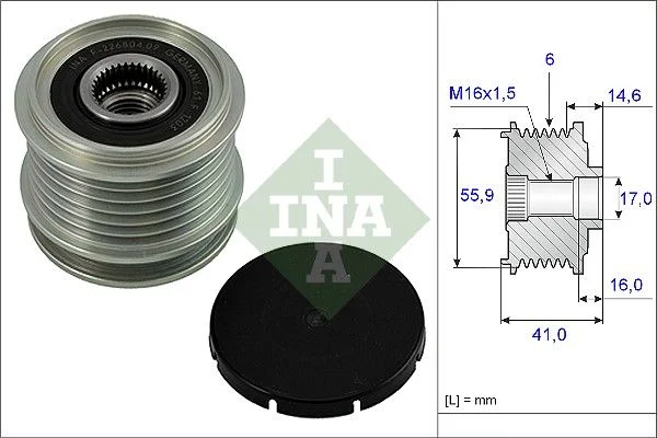 Alternatorska sklopka s prostim kolesom INA 535 0010 10