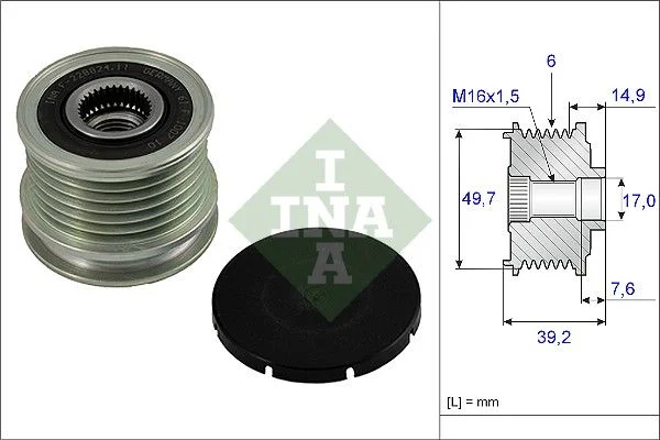 Alternator Freewheel Clutch INA 535 0015 10