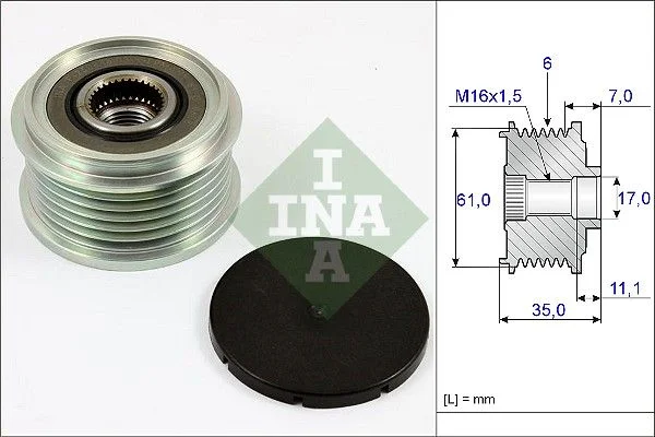 Alternator Freewheel Clutch INA 535 0022 10