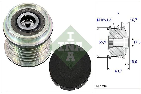 Alternatorska sklopka s prostim kolesom INA 535 0028 10