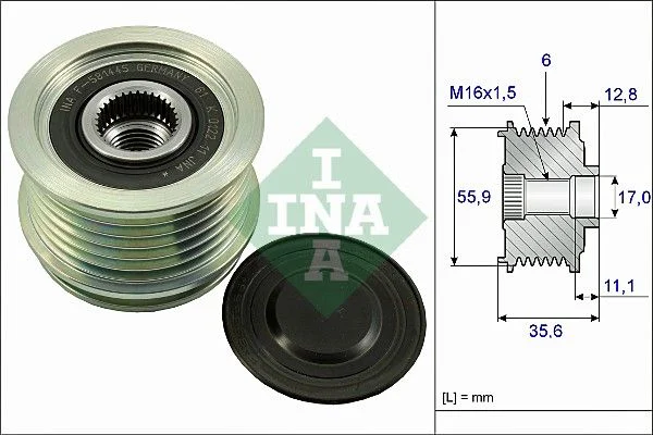 Alternatorska sklopka s prostim kolesom INA 535 0041 10