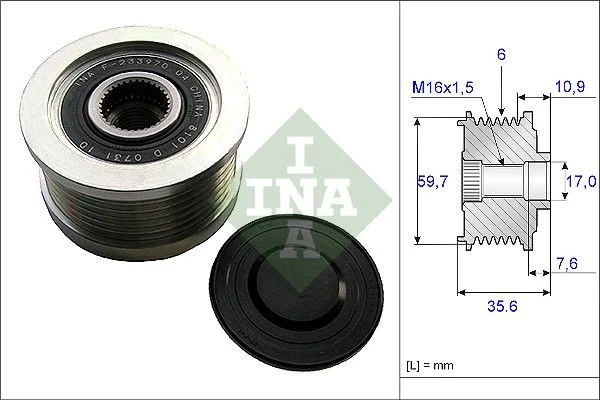 Alternator Freewheel Clutch INA 535 0046 10
