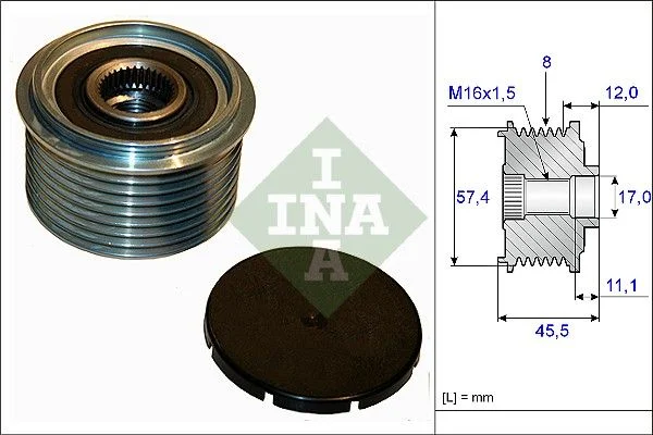 Alternator Freewheel Clutch INA 535006910