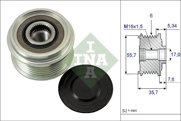 Alternator Freewheel Clutch INA 535 0077 10