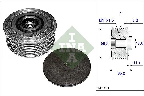 Alternator Freewheel Clutch INA 535 0087 10
