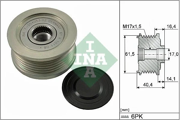 Alternatorska sklopka s prostim kolesom INA 535 0115 10
