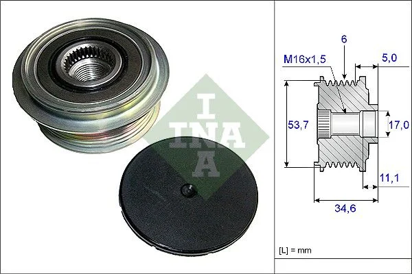 Alternator Freewheel Clutch INA 535 0125 10