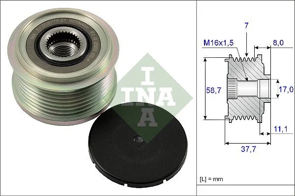 Alternatorska sklopka s prostim kolesom INA 535 0128 10